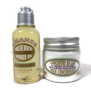 L'Occitane Almond Milk Concentrate & Shower OIL 50/ 35 ML X 2 *NEW *
